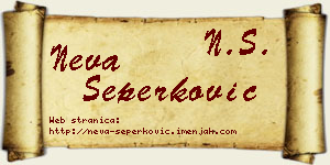 Neva Šeperković vizit kartica